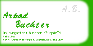 arpad buchter business card